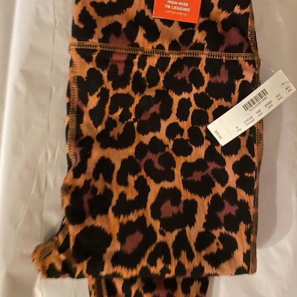 J.CREW 7/8 High-rise Leggings NWT Size Small Brown Black Leopsrd Print - Picture 8 of 12